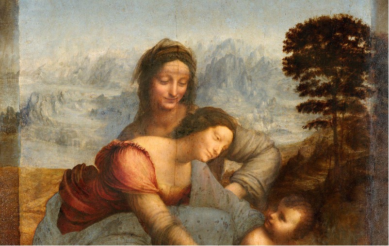 Azize Anna, Bakire ve Çocuk İsa (detay), Leonardo Da Vinci, 1503